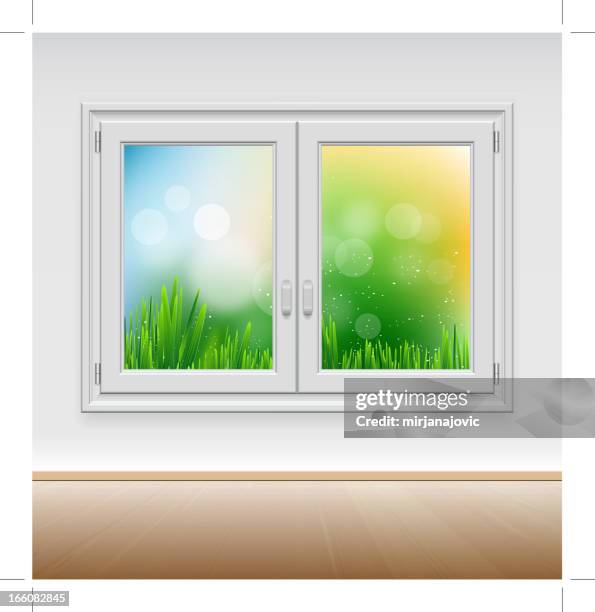 ilustraciones, imágenes clip art, dibujos animados e iconos de stock de contemple la ventana - pestillo de ventana
