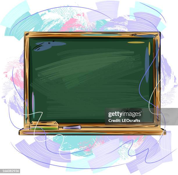 blackboard - chalk duster stock illustrations