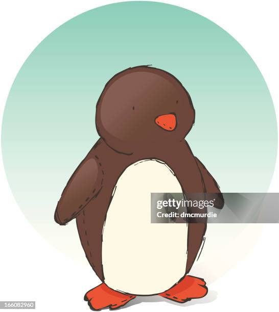 stuffed penguin - penguin chicks stock illustrations