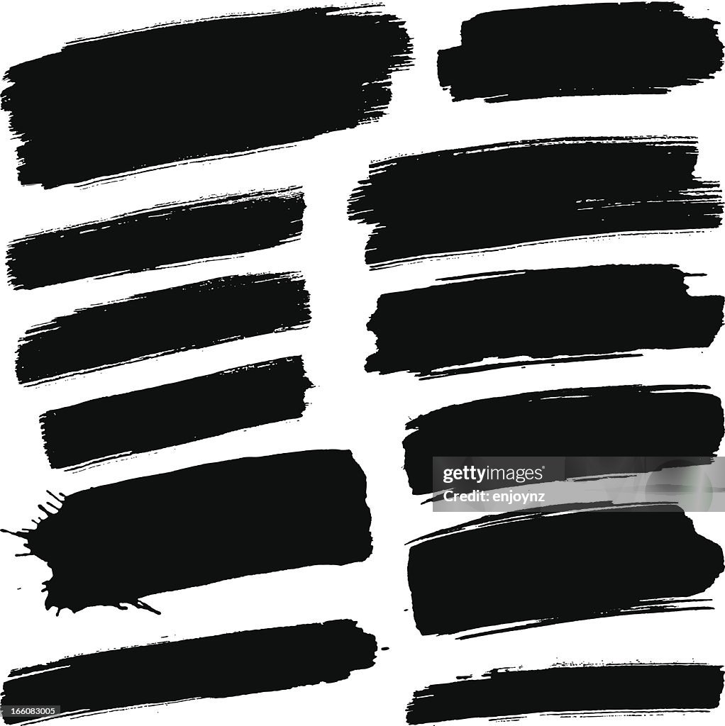 Black brush strokes