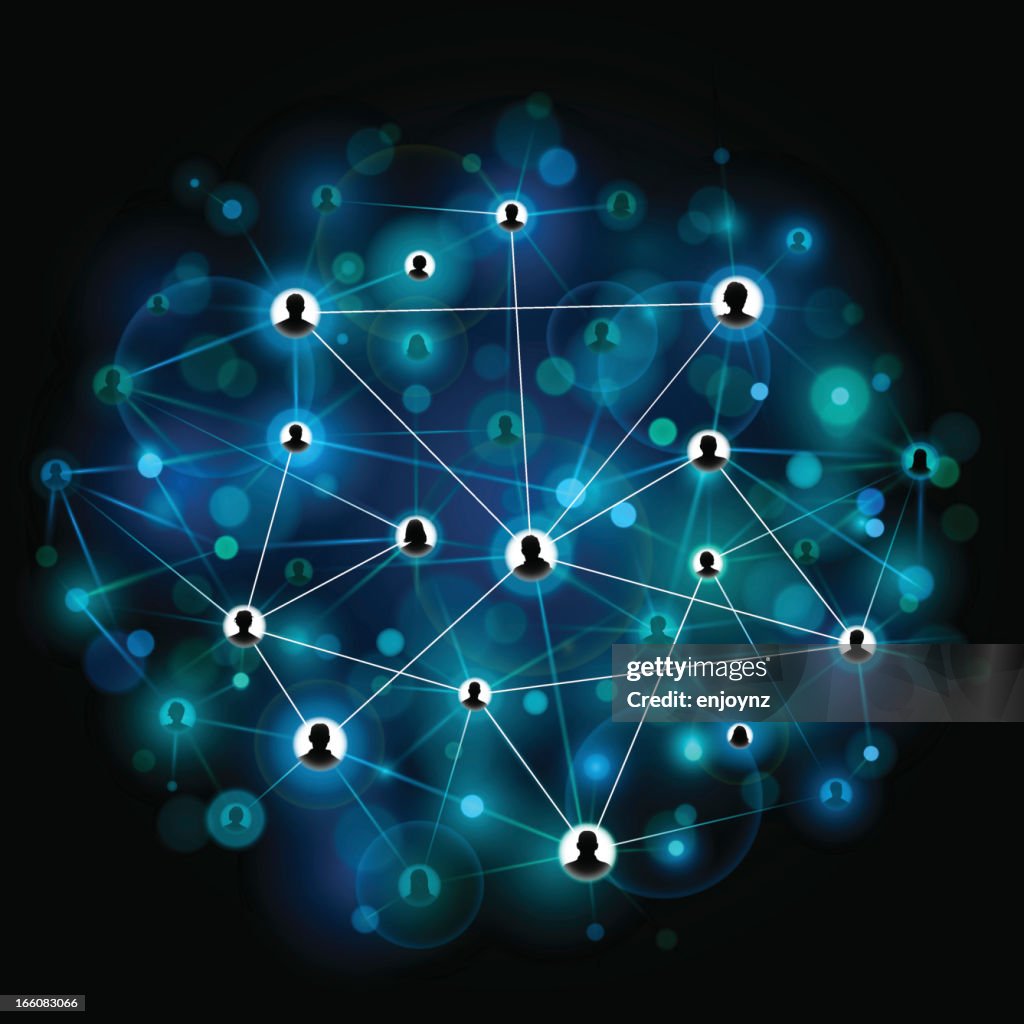 Network Background Community Bright Social Network Background High-Res Vector Graphic - Getty Images