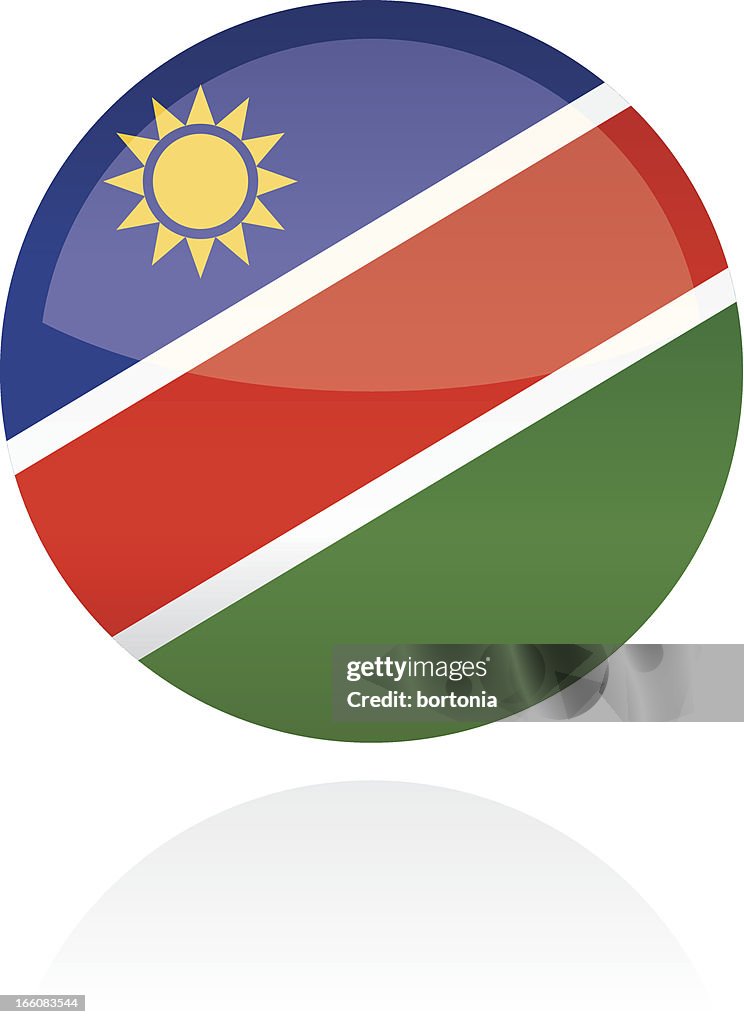 Namibia, Africa Flag Button