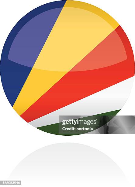 seychelles, africa flag button - seychelles stock illustrations