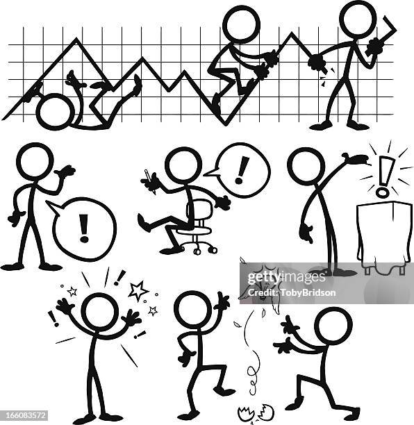 stick figure people business ideas - stick figure stock illustrations