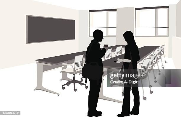 college class vector silhouette - two coffee cups stock illustrations