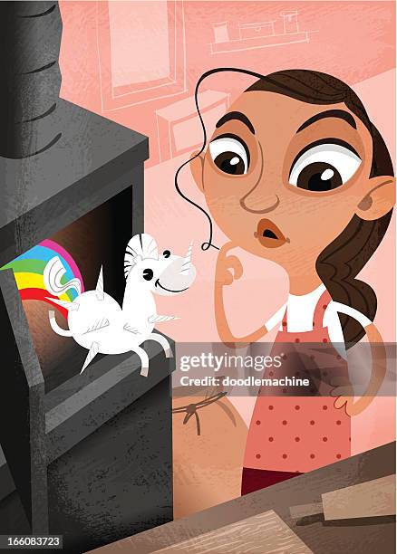 apprentice wizard's baker - dream kitchen stock illustrations