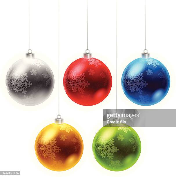 christmas baubles - baubles stock illustrations