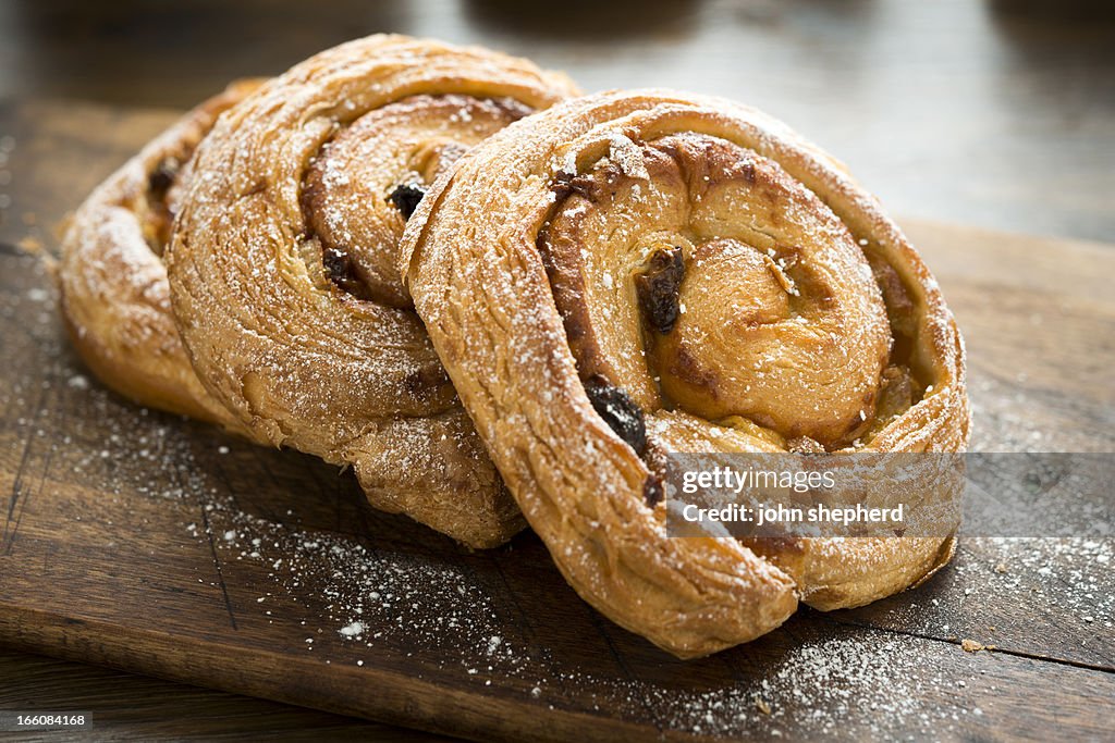 Bread with grapes