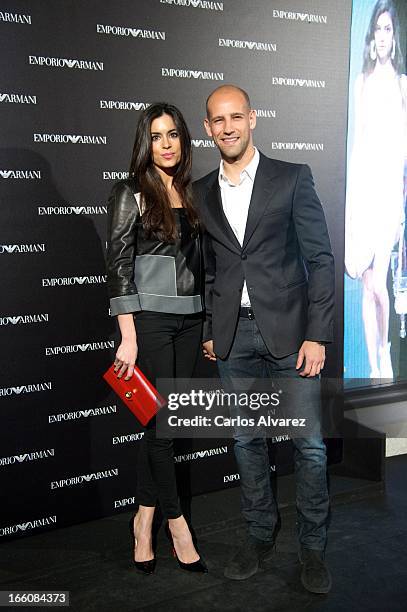 Gonzalo Miro and Ana Isabel Medinabeitia attend the Emporio Armani Boutique opening on April 8, 2013 in Madrid, Spain.