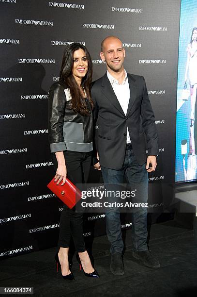 Gonzalo Miro and Ana Isabel Medinabeitia attend the Emporio Armani Boutique opening on April 8, 2013 in Madrid, Spain.