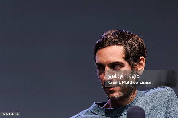 Director Malik Bendjelloul of the Oscar-winning documentary "Searching for Sugar Man" attends Meet The Filmmaker at the Apple Store Soho on April 8,...