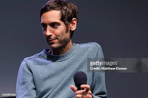 Director Malik Bendjelloul of the Oscar-winning documentary "Searching for Sugar Man" attends Meet The Filmmaker at the Apple Store Soho on April 8,...