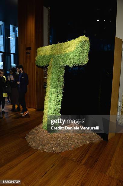 General view of atmosphere during the "T: The New York Times Style Magazine" garden party at the Bulgari Hotel on April 8, 2013 in Milan, Italy.