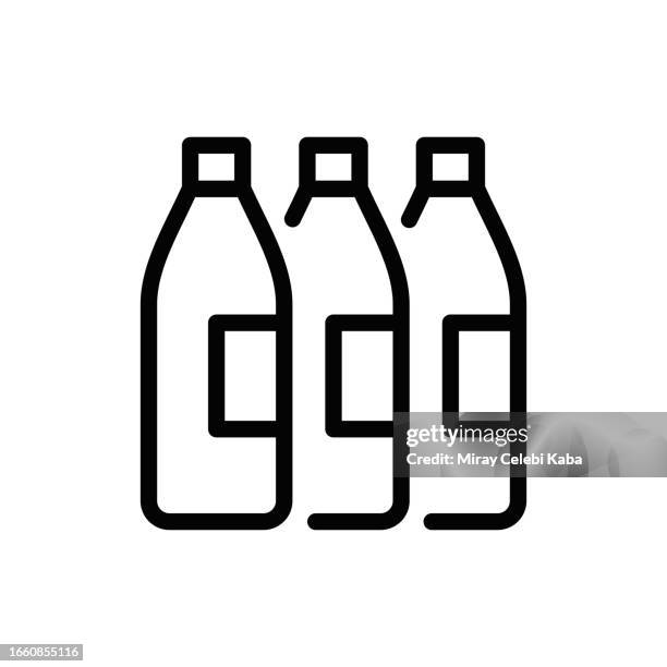 milk product line icon - beekeeper stock illustrations