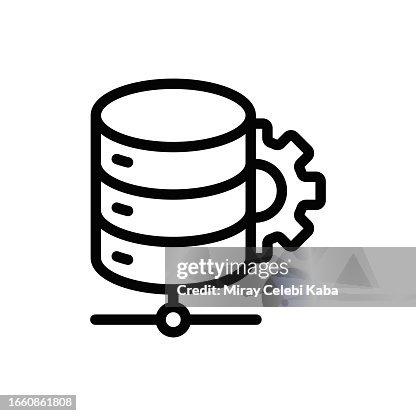 Network Database Line Icon Network Database Line Icon