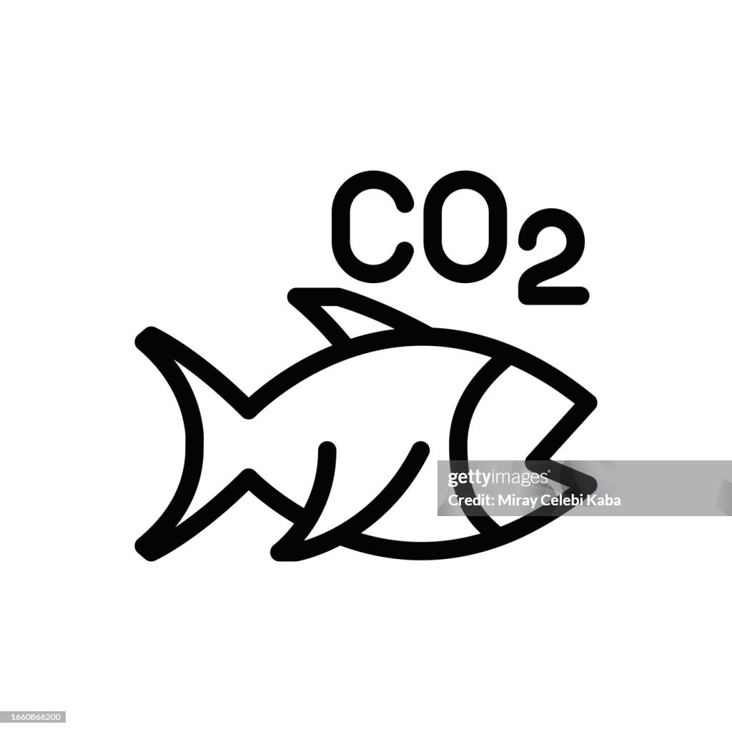 Ocean Acidification Line Icon
