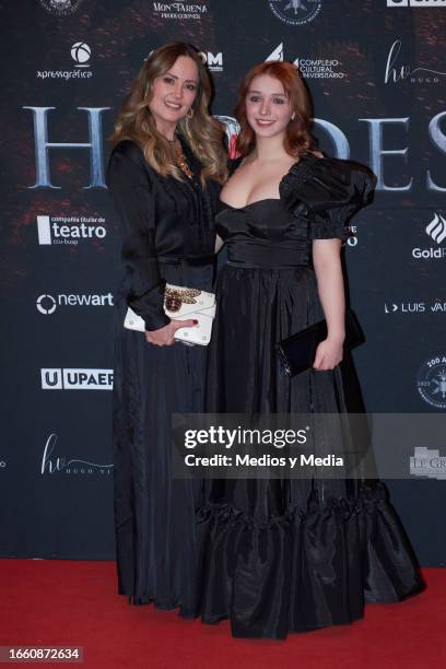 Andrea Legarreta and Nina Rubin pose for a photo during the Red Carpet of `Heroes´movie premiere at Castillo de Chapultepec on September 4, 2023 in...