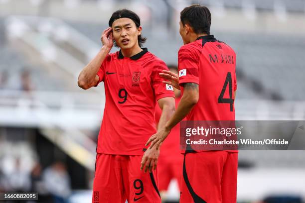 Cho Guesung of Korea Republic during the International Football Friendly match between Korea Republic and Saudi Arabia at St James' Park on September...