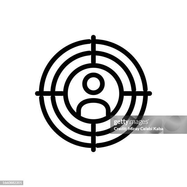 headhunting line icon - executive search stock illustrations