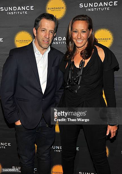 Designers Kenneth Cole and Donna Karan attend the Celebrate Sundance Institute benefit for its Theatre Program, supported by CÎROC Vodka at the...