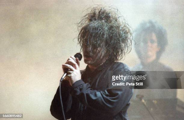 English rock band The Cure perform on stage at Wembley Arena on July 23rd 1989 in London, United Kingdom.