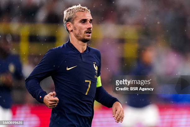 Antoine Griezmann of France looks on during the International Friendly match between Germany and France at Signal Iduna Park on September 12, 2023 in...
