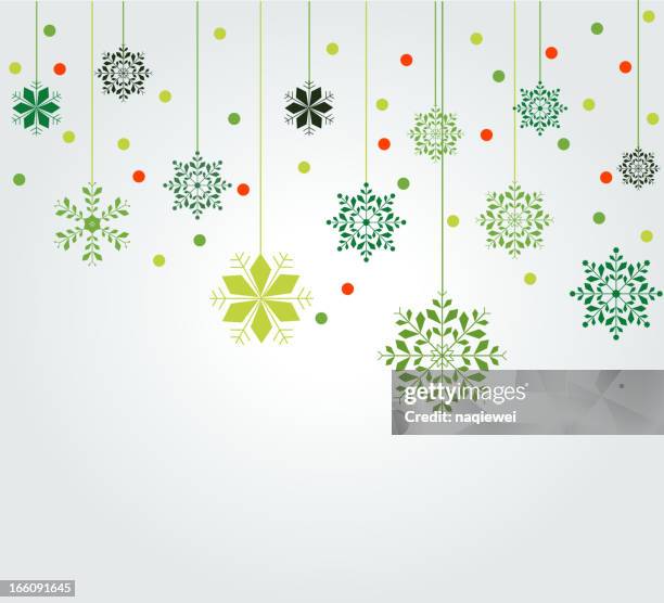 ilustrações de stock, clip art, desenhos animados e ícones de fundo de floco de neve - decoração de natal