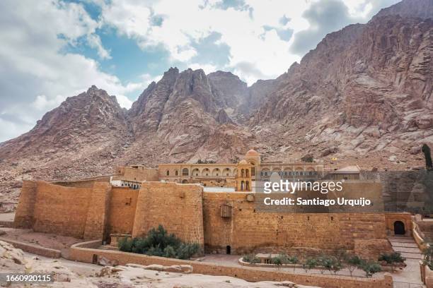 saint catherine's monastery at mount sinai - tourism in south sinai stock pictures, royalty-free photos & images