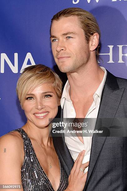 Model Elsa Pataky and actor Chris Hemsworth attend the Inaugural Oceana Ball hosted by Christie's at Christie's on April 8, 2013 in New York City.