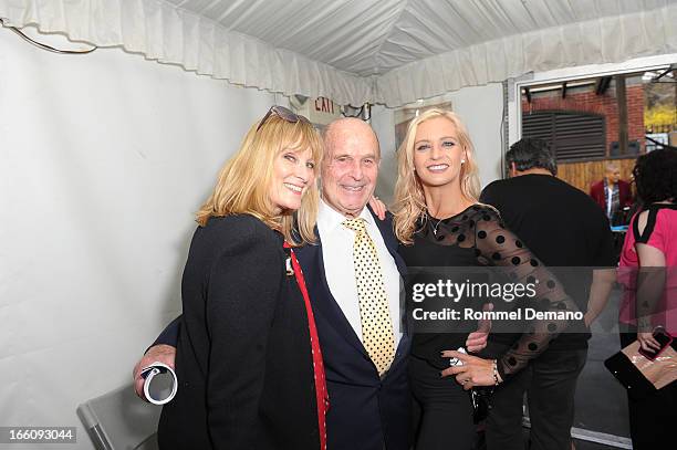 Jojo Starbuck, Dick Button and Nicole Bobek attend The 2013 Skating With The Stars Benefit Gala at Trump Rink at Central Park on April 8, 2013 in New...