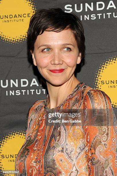 Maggie Gyllenhaal attends the 2013 Sundance Institute Theatre Program Benefit at Stephen Weiss Studio on April 8, 2013 in New York City.