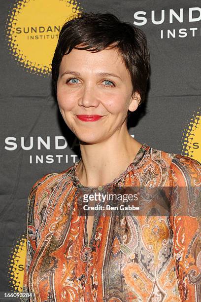 Maggie Gyllenhaal attends the 2013 Sundance Institute Theatre Program Benefit at Stephen Weiss Studio on April 8, 2013 in New York City.