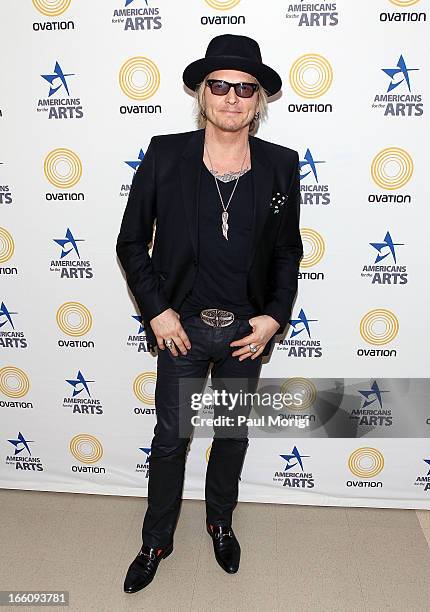 Musician Matt Sorum poses for a photo backstage at The Nancy Hanks Lecture on Art and Public Policy sponsored by Ovation at John F. Kennedy Center...