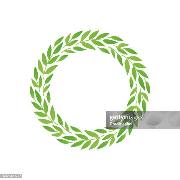 frame with leaves - biodegradable stock illustrations