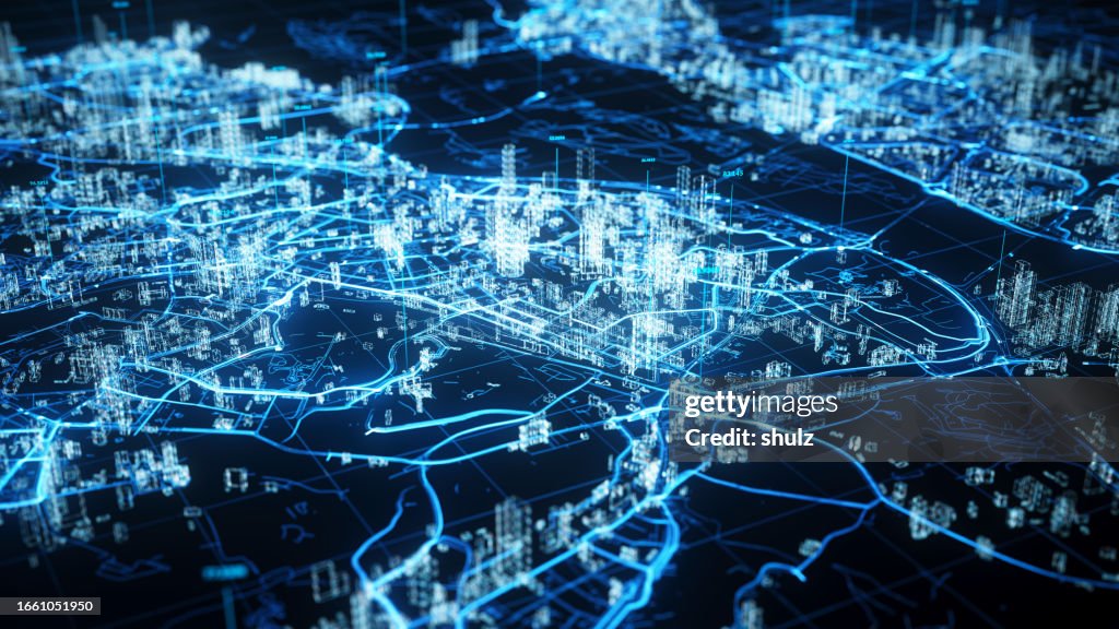 Abstraktes Smart-City-Konzept