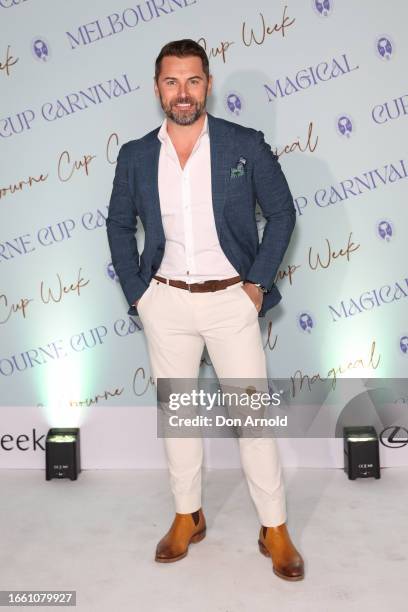 Daniel MacPherson attends the 2023 Melbourne Cup Carnival Showcase on September 05, 2023 in Sydney, Australia.
