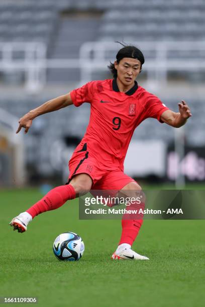 Guesung Cho of Korea Republic during the International Friendly between Korea Republic and Saudi Arabia at St James' Park on September 12, 2023 in...