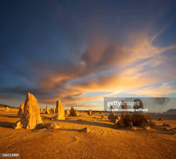 the pinnacles western australia outback - pinnacle rock formation stock pictures, royalty-free photos & images