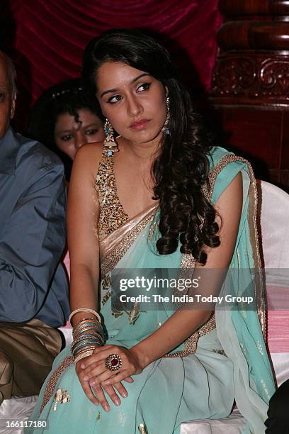 Actor Shraddha Kapoor at the music launch of the film Aashiqui 2 in Mumbai on 8th April 2013.