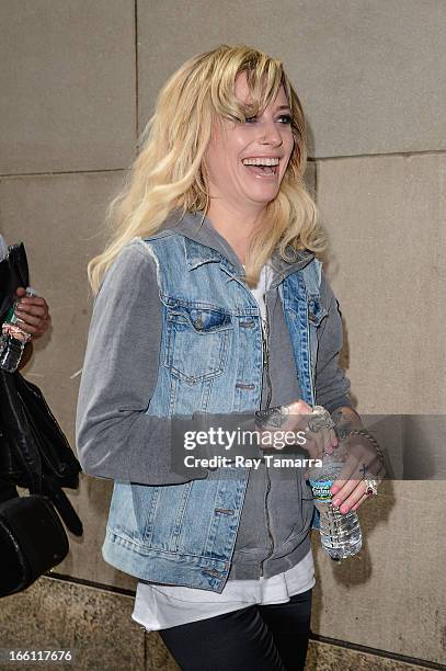 Singer Gin Wigmore leaves the "Big Morning Buzz" taping at the VH1 Studios on April 8, 2013 in New York City.