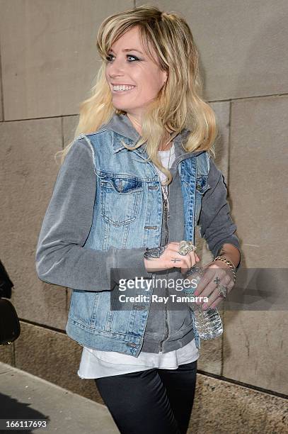 Singer Gin Wigmore leaves the "Big Morning Buzz" taping at the VH1 Studios on April 8, 2013 in New York City.