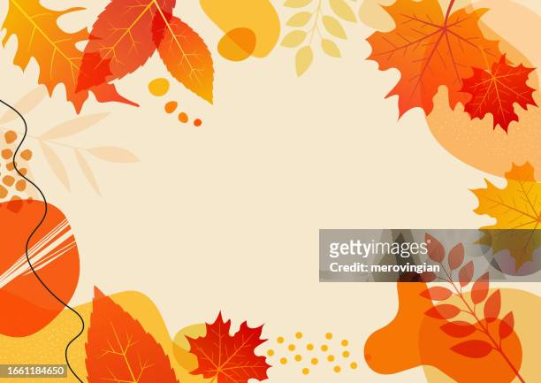 autumn leaves background - the fall stock illustrations