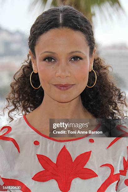 British actress Thandie Newton attends "Rogue' Photocall on the Croisette during the 50th MIPTV on April 8, 2013 in Cannes, France.