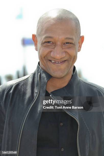 Edouard Montoute attends 'La Source' Photocall on the Croisette during the 50th MIPTV on April 8, 2013 in Cannes, France.