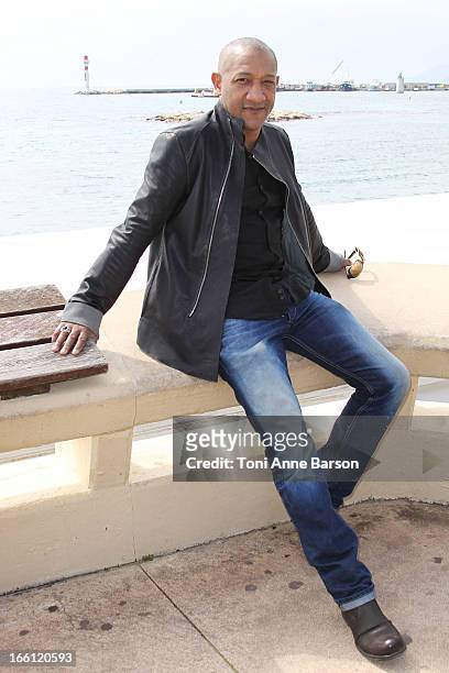 Edouard Montoute attends 'La Source' Photocall on the Croisette during the 50th MIPTV on April 8, 2013 in Cannes, France.
