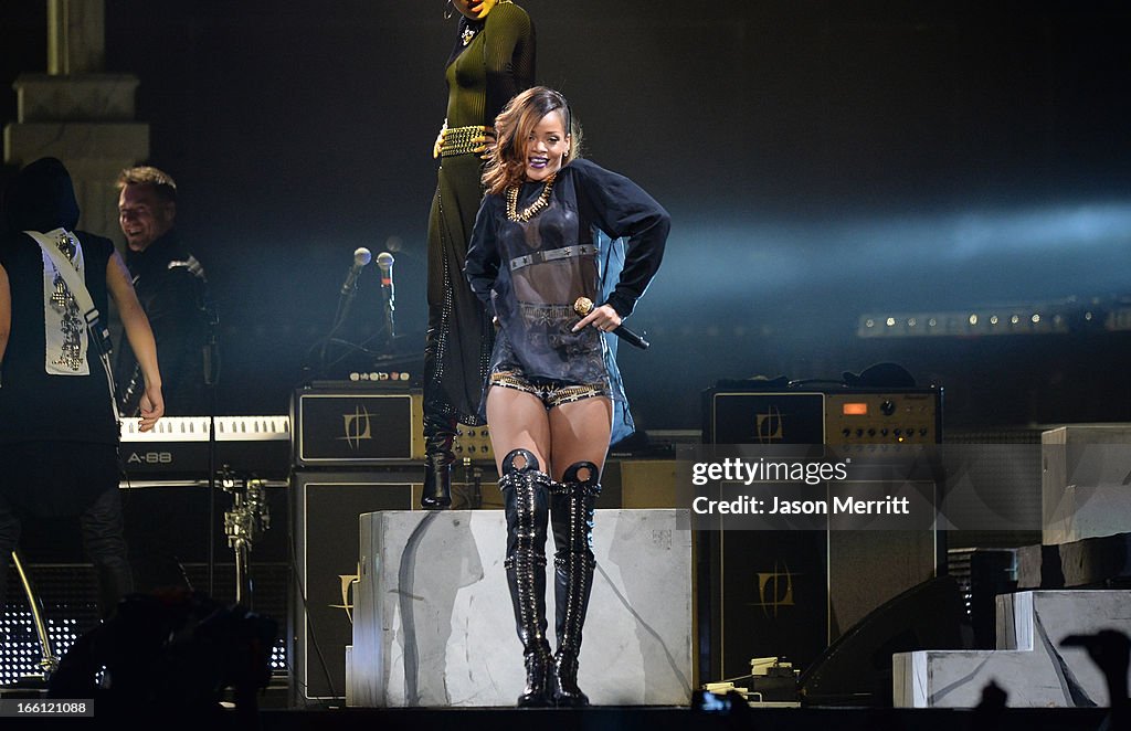 Rihanna And A$AP Rocky Perform At The Staples Center