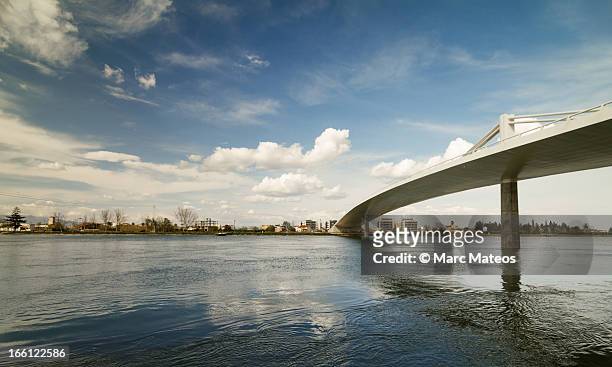 deltebre's bridge - marc mateos stock pictures, royalty-free photos & images
