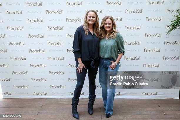 Shaila Durcal and Carmen Morales present New PronoKal at Hotel Only You on September 05, 2023 in Madrid, Spain.
