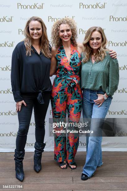 Shaila Durcal and Carmen Morales present New PronoKal at Hotel Only You on September 05, 2023 in Madrid, Spain.