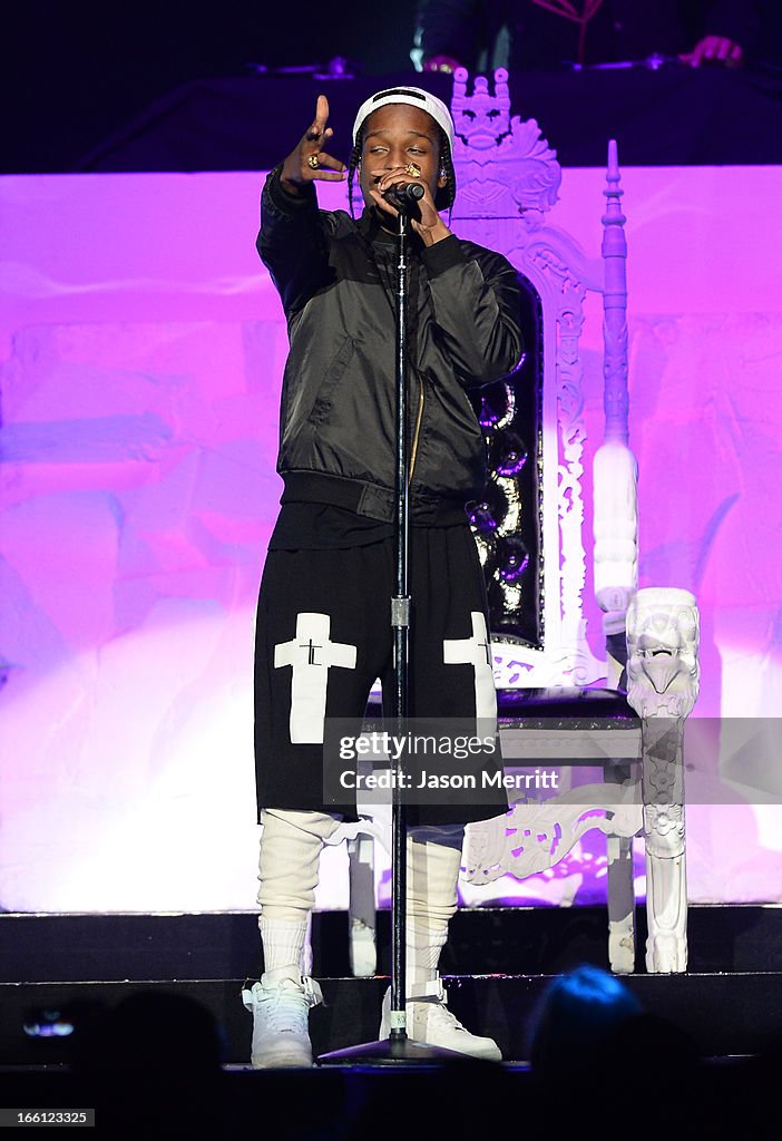 Rihanna And A$AP Rocky Perform At The Staples Center